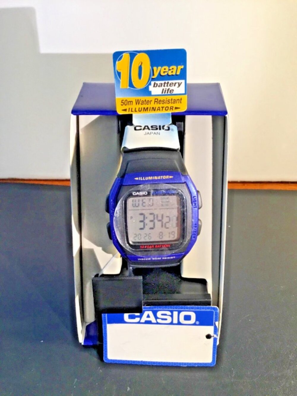 CASIO Japan W-96H-2AVDF Unisex Digital Electronic Watch Black Blue Original New